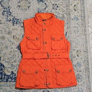 Polo Ralph Lauren Quilted Orange Girl Vest Size 16/XL